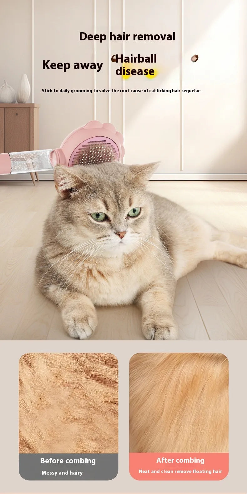 2x PurrFree™ Steamy Cat Brush